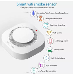 Pack 2 Detectores de humo wifi tuya smartlife