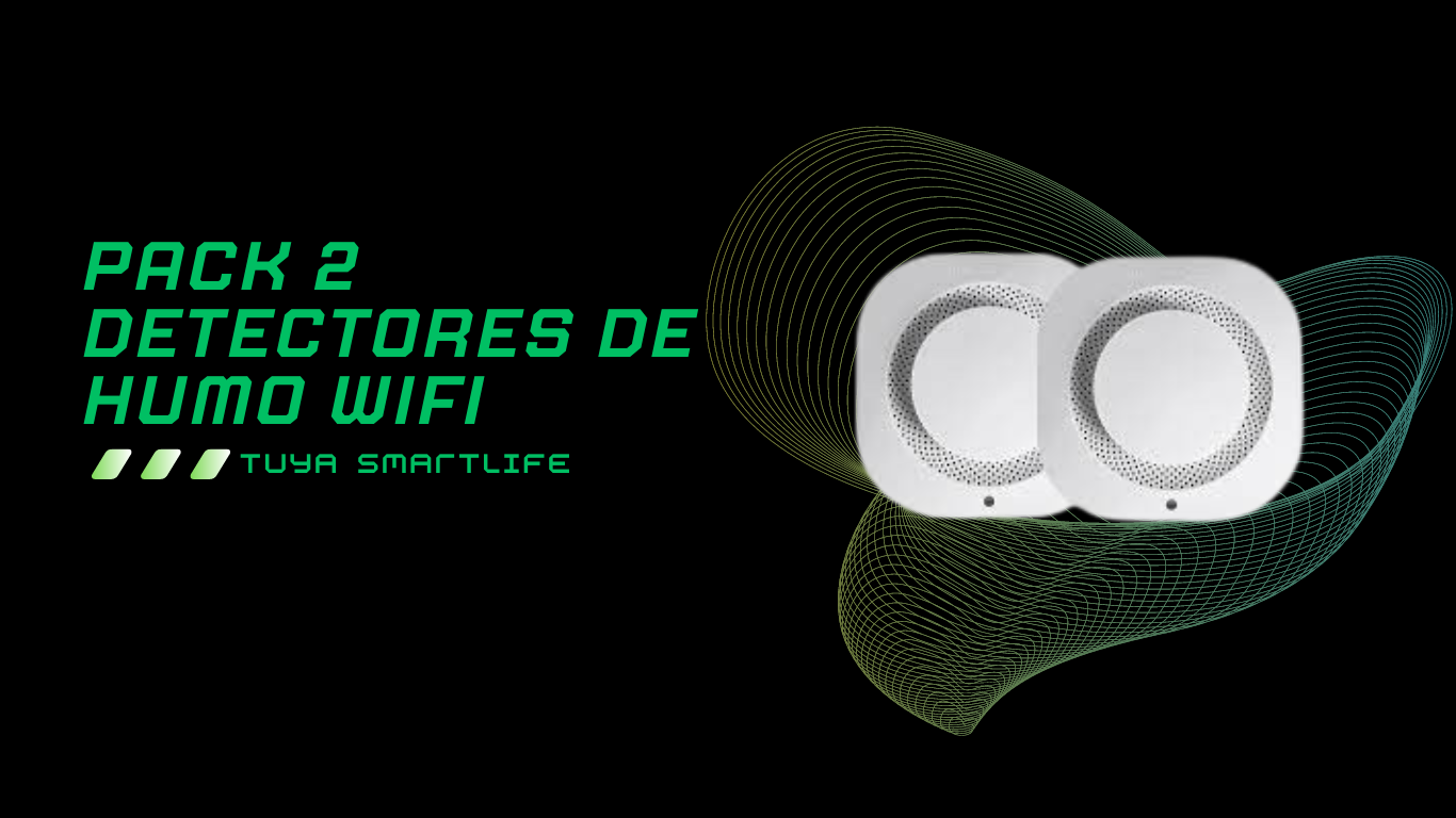 PACK 2 DETECTORES HUMO WIFI